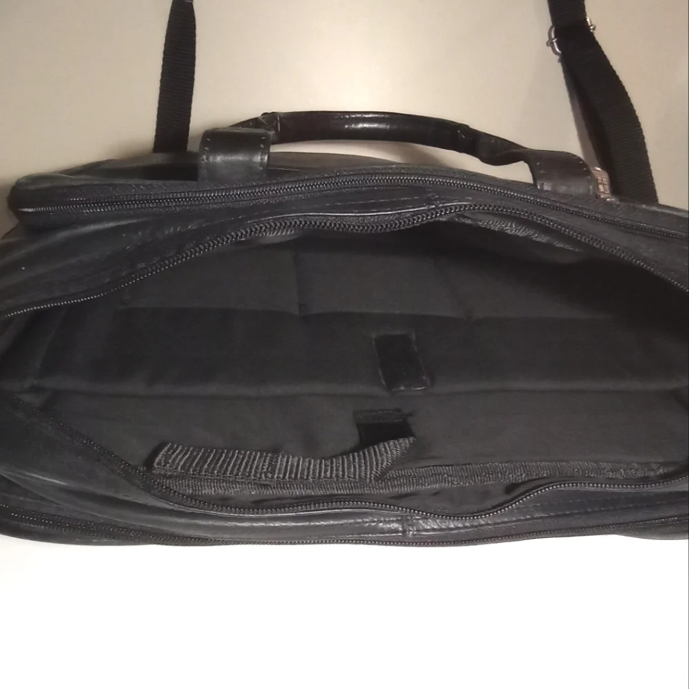Vintage Wilson Leather Unisex Briefcase Laptop Bag Travel Work Shoulder Strap